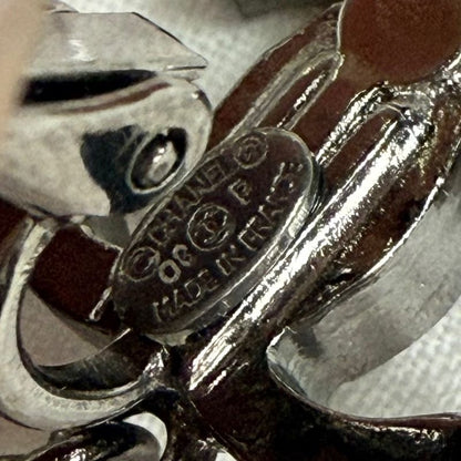 Chanel Pearl Earrings One Ear Silver Coco Mark with Claw S