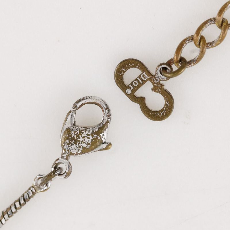 Dior Christian Dior Trotter No2 Metal Silver Ladies 9.2g Necklace
