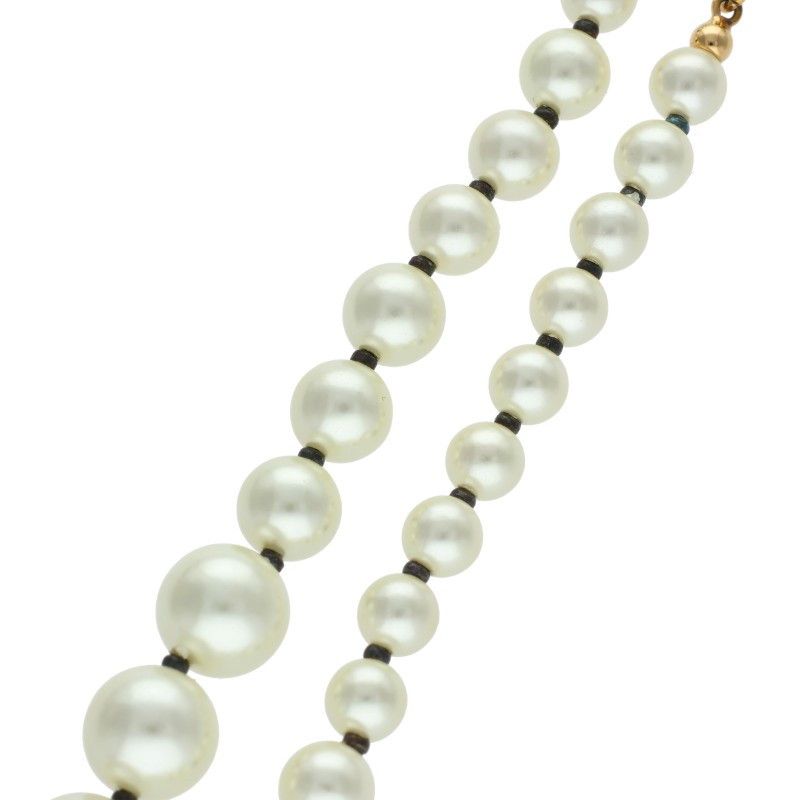 Christian Dior CD Icon Faux Pearl Choker Necklace Women