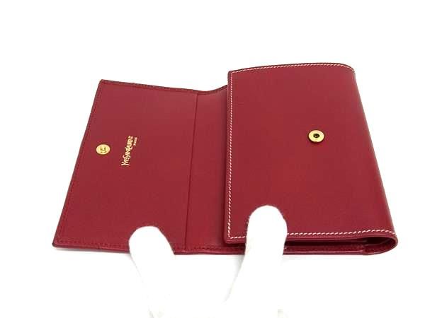 Yvessaint Laurent Yves Saint Laurent Leather Trifold Wallet Coin Purse