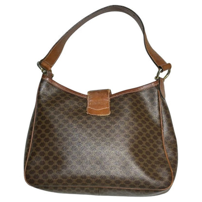 Celine Triumph Turnlock Macadam Pattern Hobo Bag Triomphe Turnlock Macadam