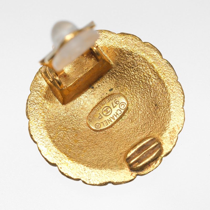 Chanel Coco Mark Vintage *only One Side Gold Plated 97P Ladies 7.2g Earring