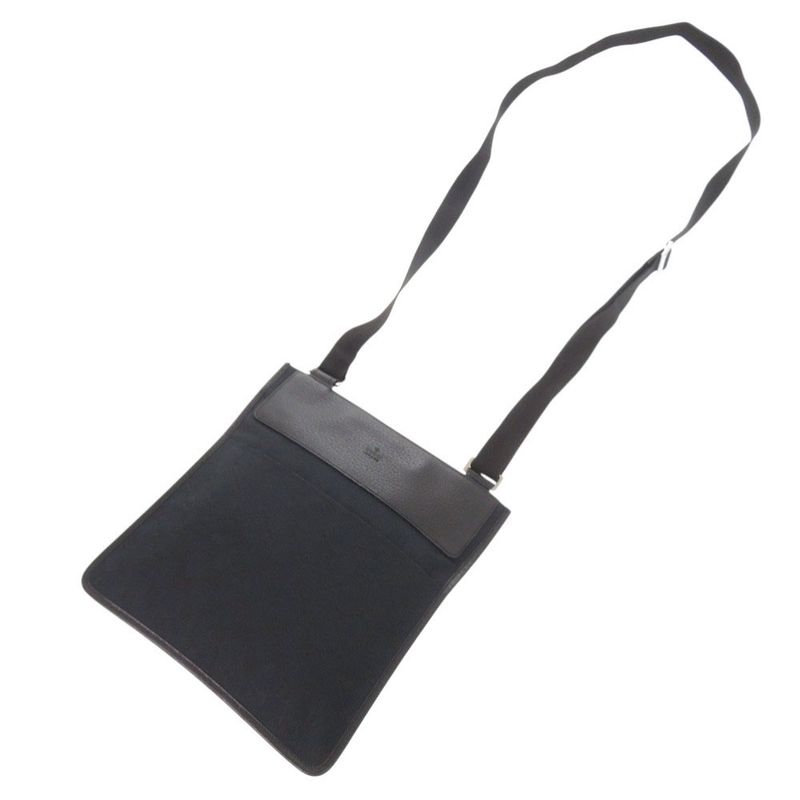 Gucci 27639 GG Canvas Leather Black Shoulder Bag Black 1047 Gucci