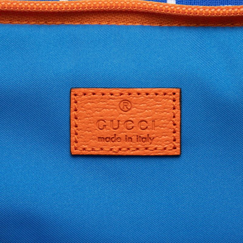 Gucci GG Nylon Belt Bag Body Bag Waist Bag 752102 Blue Purple Orange Nylon