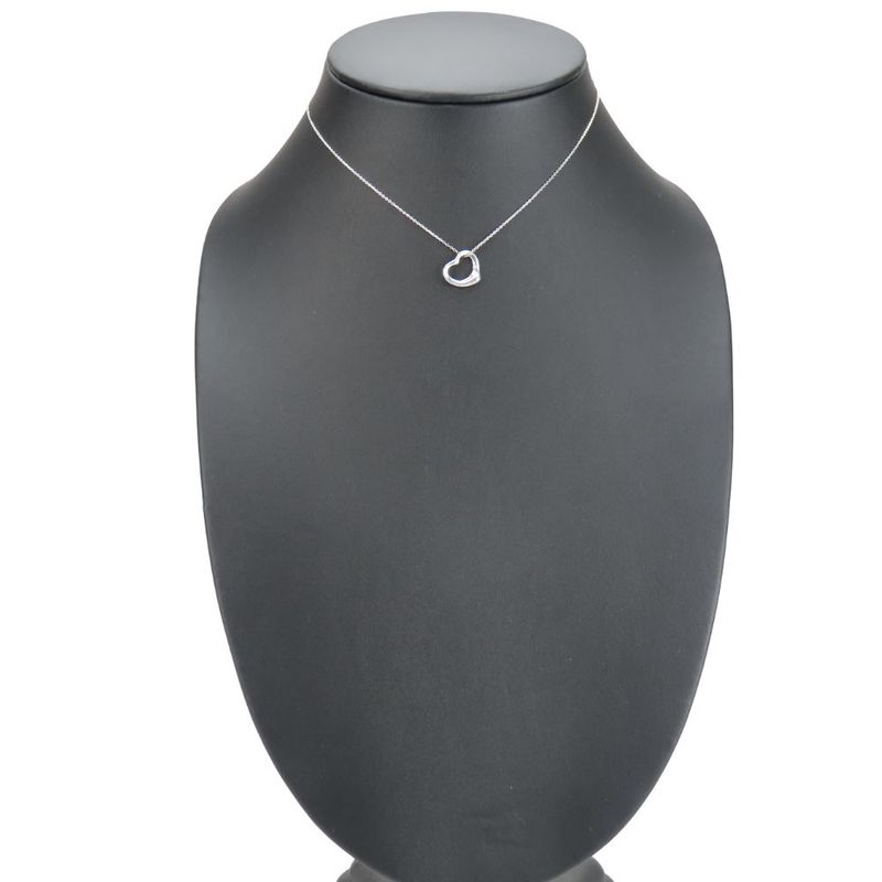 Tiffany & Co Necklace Open Heart 925 Silver Approx 2.3g Silver Accessories