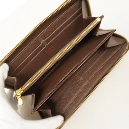 Louis Vuitton Long Wallet Damier Zippy Wallet N60015 Ebène Men Women Unisex