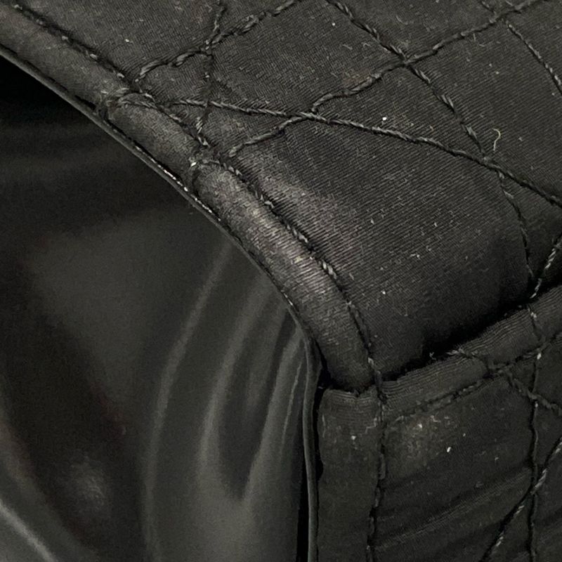 Dior/christian Dior Handbag Canage Stitch Black Leather