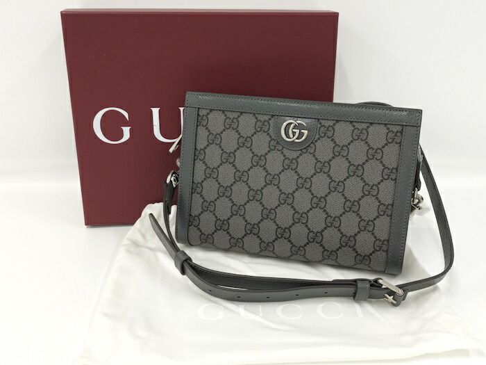 Gucci Shoulder Bag PVC Gray 795467