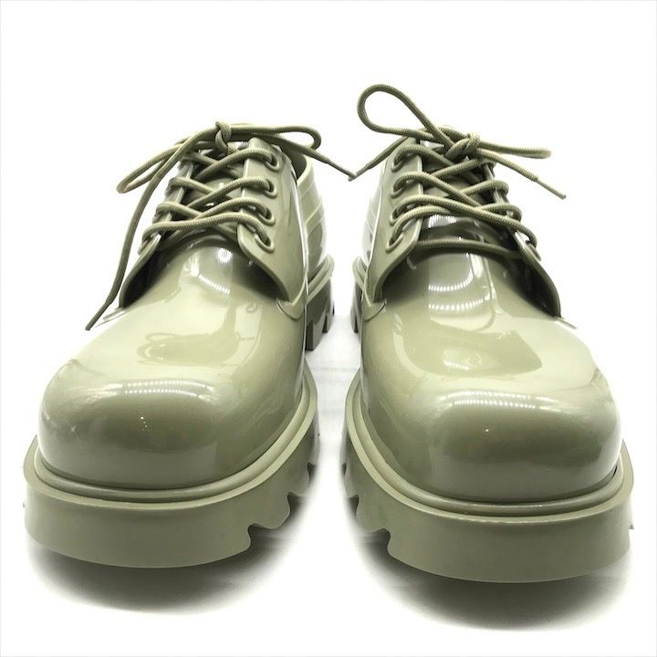Bottega Veneta Stride Rubber Lace Up Shoes Khaki