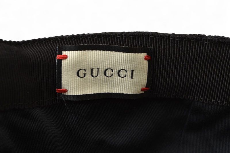 Gucci Baseball Cap Hat Gucci GG Black Red Green 200035 Kqwbg 1060 Size M 58cm