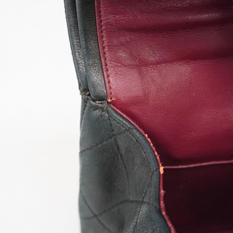 Chanel Shoulder Bag Matelasse Lambskin Black Gold Hardware Women