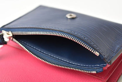 Louis Vuitton Wallet Trifold Portefeuille Victorine Epi Andigo Blue M62204