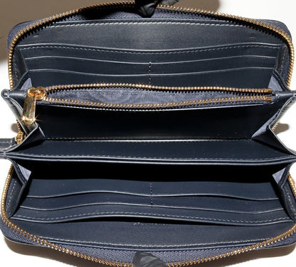 Dior Round Zipper Long Wallet With Change Pocket Dior Oblique Jacquard 30