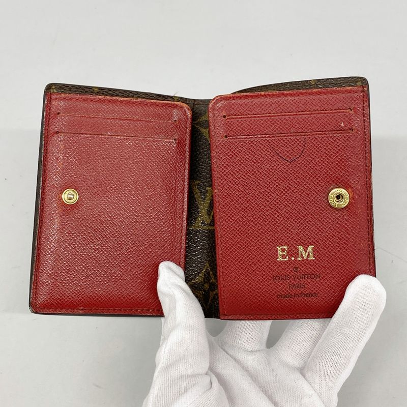 Louis Vuitton Wallet Monogram Portefeuille Marie M93802 Brown Rouge Women's