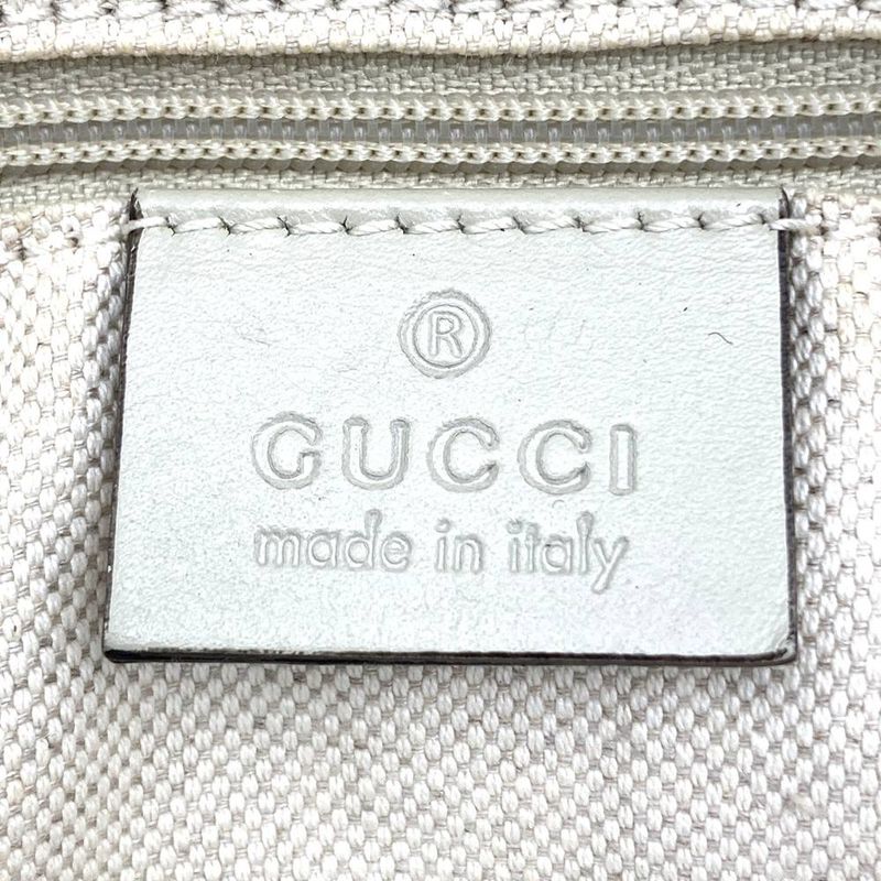 Gucci 247902 Tote Bag Beige/white GG Canvas/leather Ggkey Holder Ladies Fashion