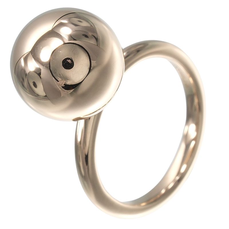Tiffany & Co Hardware Ball 18K Pink Gold #9 Ladies 7g Ring