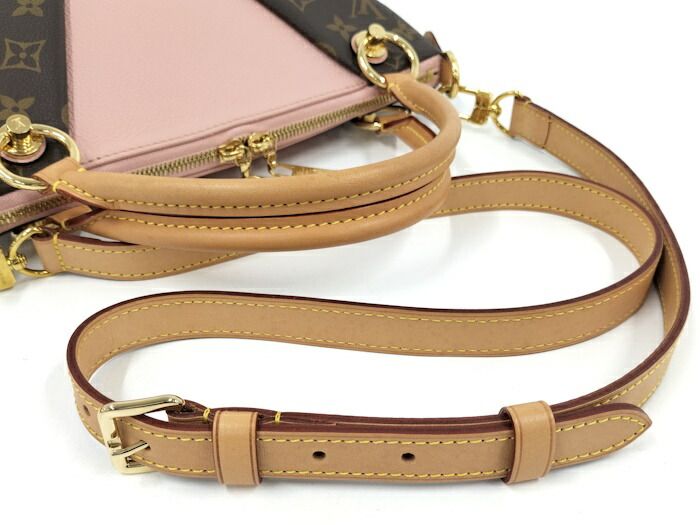 Louis Vuitton V Tote BB 2WAY Handbag Monogram Rose Ballerine Brown M43967