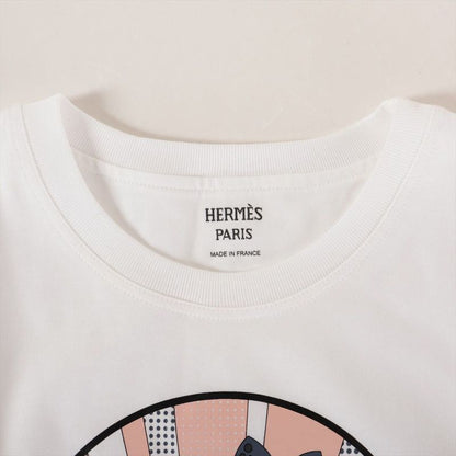 Hermes 100% Cotton T-shirt Women's 36 2e4613du White Made In France