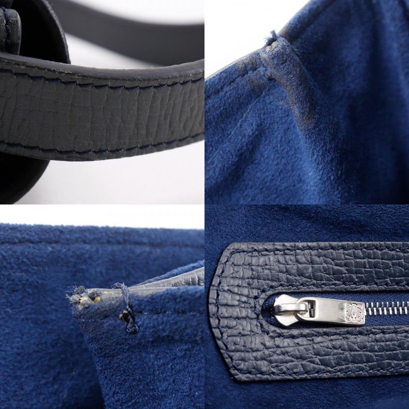 Loewe One Shoulder Leather Gray Women's Shoulder Bag