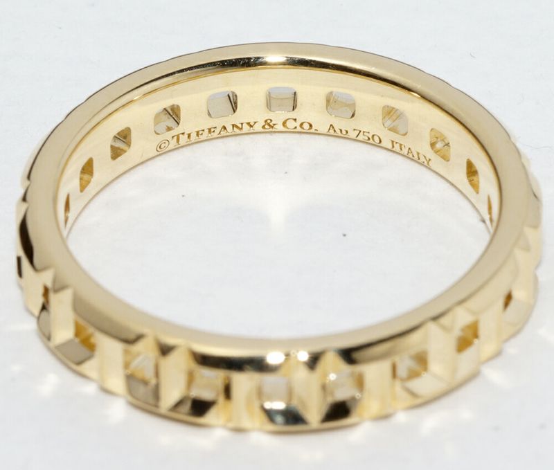Tiffany & Co Ring 18K Yellow Gold T True Narrow Ring Width 35mm (014in)