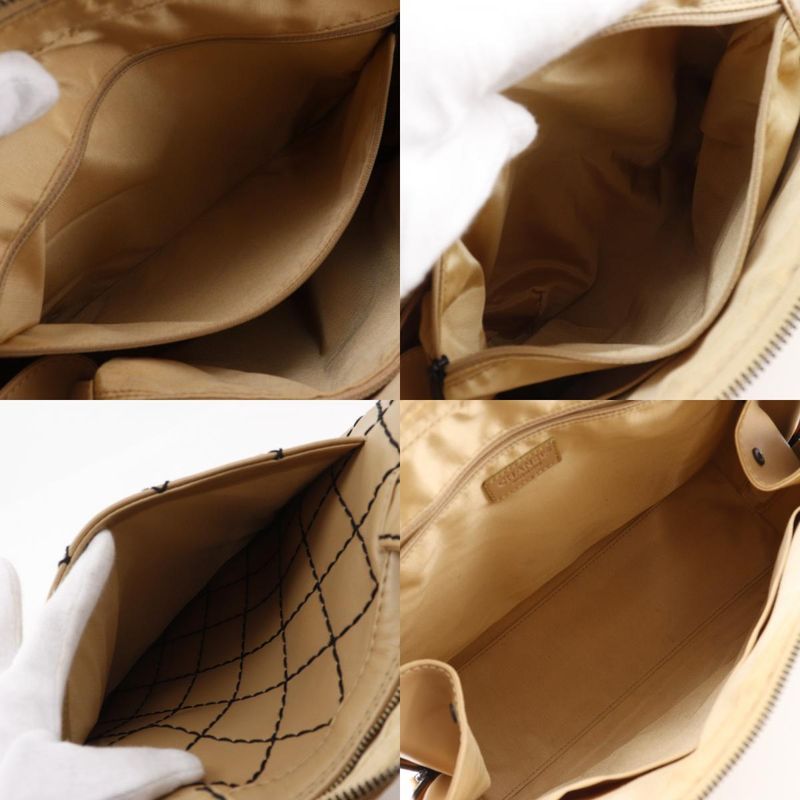 Chanel Wild Stitch A14693 Calf Beige Women's Tote Bag