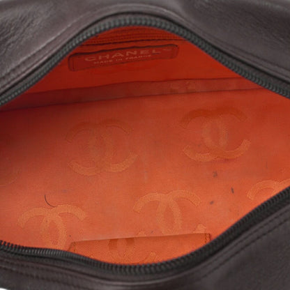 Chanel Cambon Line Calfskin And Enamel Mini Tote Bag In Brown With Silver