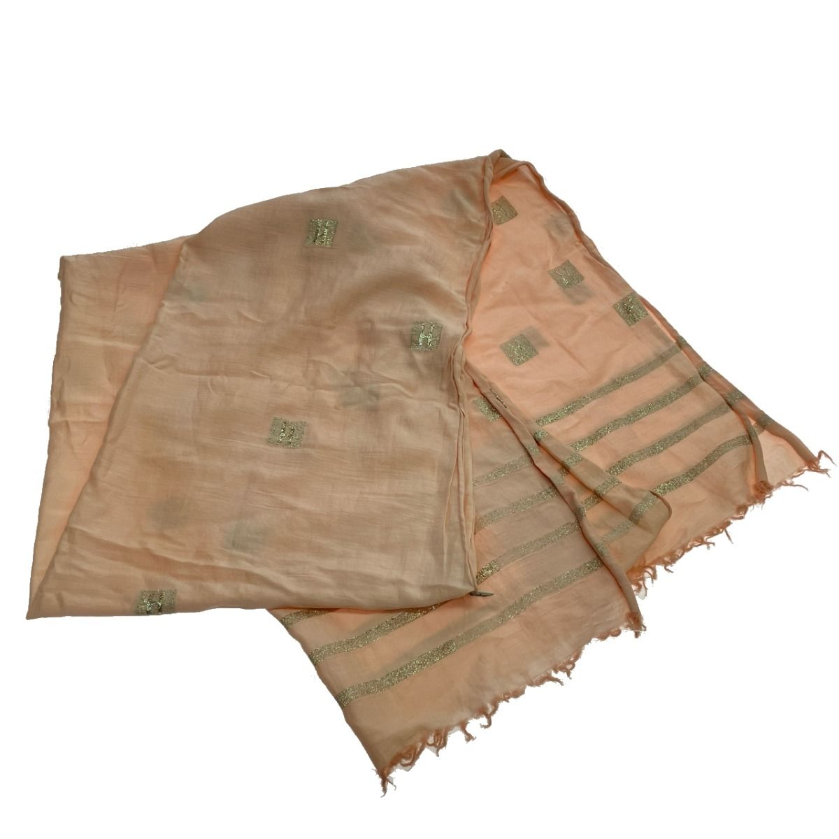 Hermes H Logo Shawl Large Lamé Light Pink