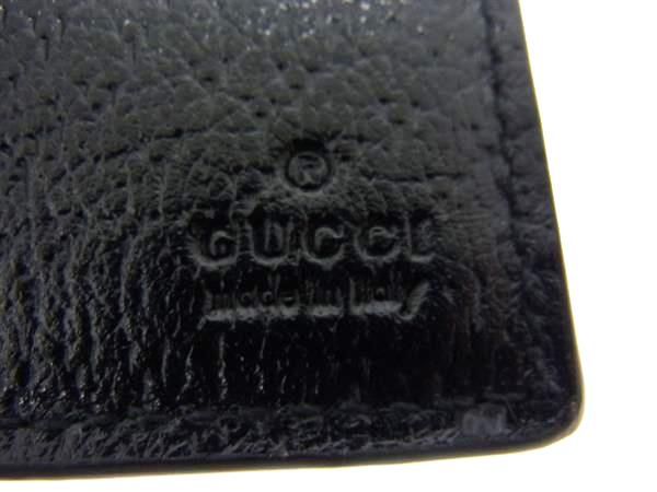 Gucci 625573 0416 Nylon Canvas And Leather Fold Wallet Men's Black Bm7560