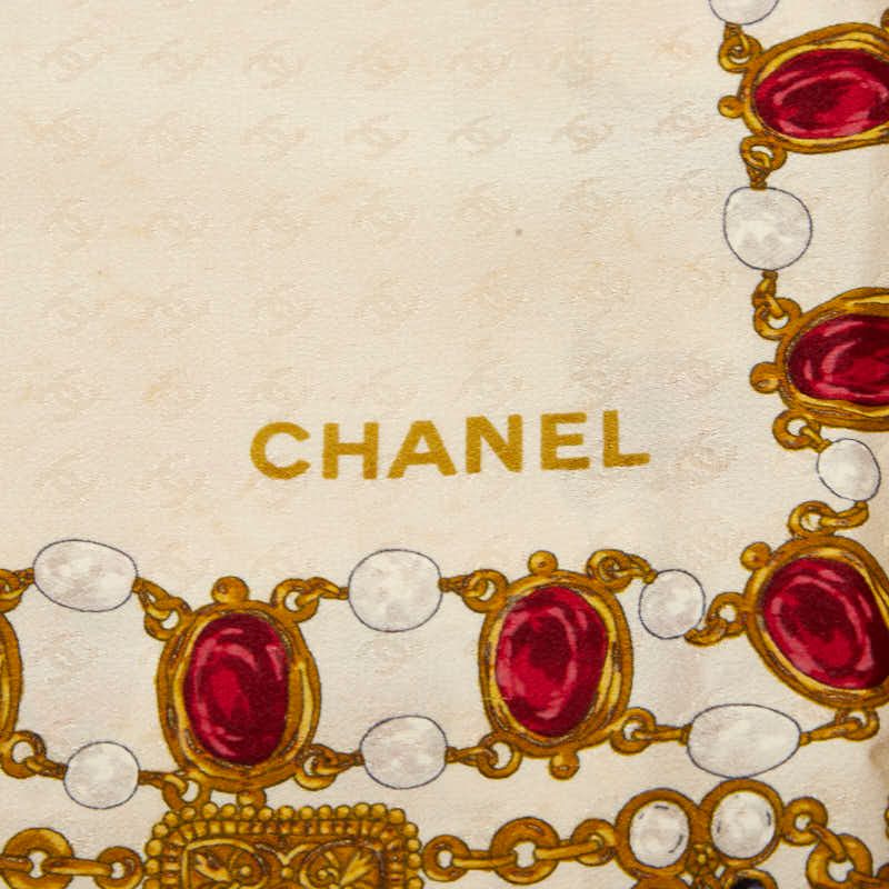 Chanel Jewelry Beige Multicolor Silk Women's Chanel
