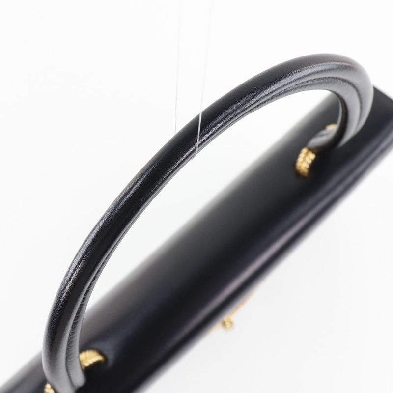 Hermes Vasco Box Calf Black 0O Women's Handbag