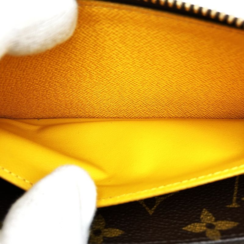 Louis Vuittonm60744 Portefeuille-cles Mance Mimosa Round Long Wallet Brown