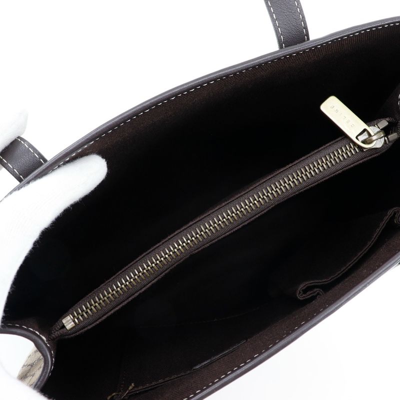 Celine Macadam Canvas And Calf Brown Women's Handbag