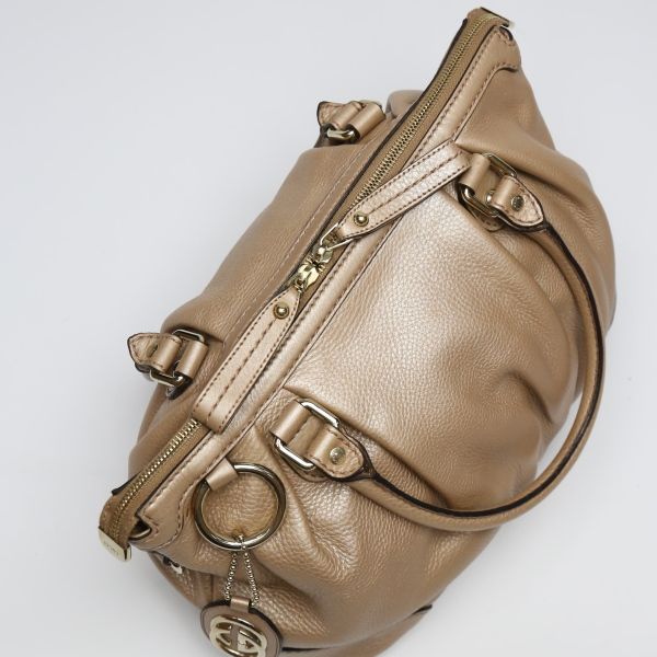 Gucci 247902 WG Leather 2WAY Bag With Shoulder Strap Crossbody Handbag Gucci