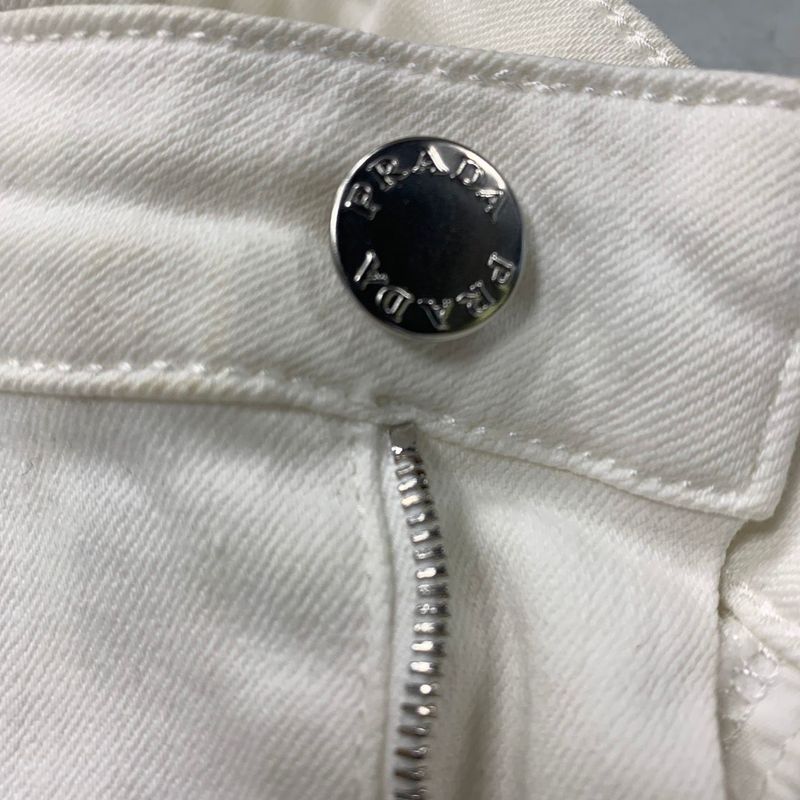 3251 Prada Rn.98339-Ca.34767 Skinny Stretch Denim White 26s Size Used