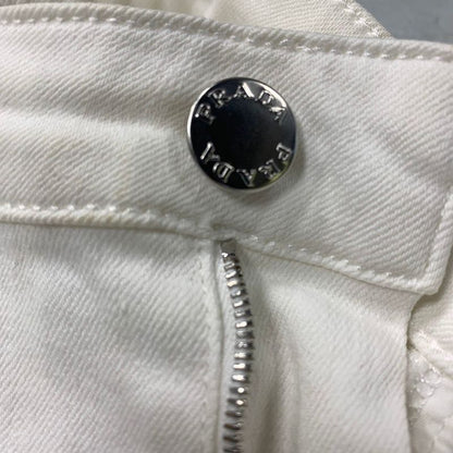 3251 Prada Rn.98339-Ca.34767 Skinny Stretch Denim White 26s Size Used