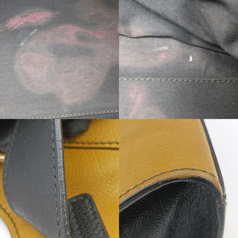 Yves Saint Laurentyves Saint Laurentcabas Su Chic Black And Yellow Leather