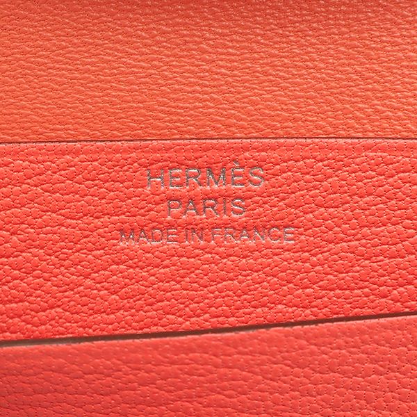 Hermes Card Case Bearn Chevre Rose Texas Silver Hardware Unused Business Card