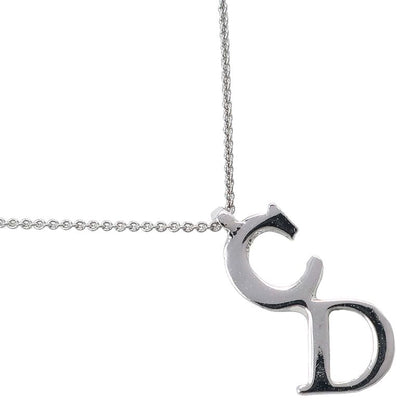 [dior] Christian Dior CD Metal Silver Ladies 3.6g Necklace