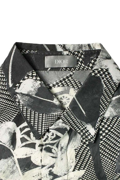 Dior 20SS 013c501e4796 Silk Long Sleeve Shirt With Floral Pattern Men's 37