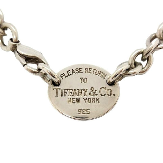 Tiffany & Co Tiffany & Co Return To Oval Tag Choker Sv925 544g Silver