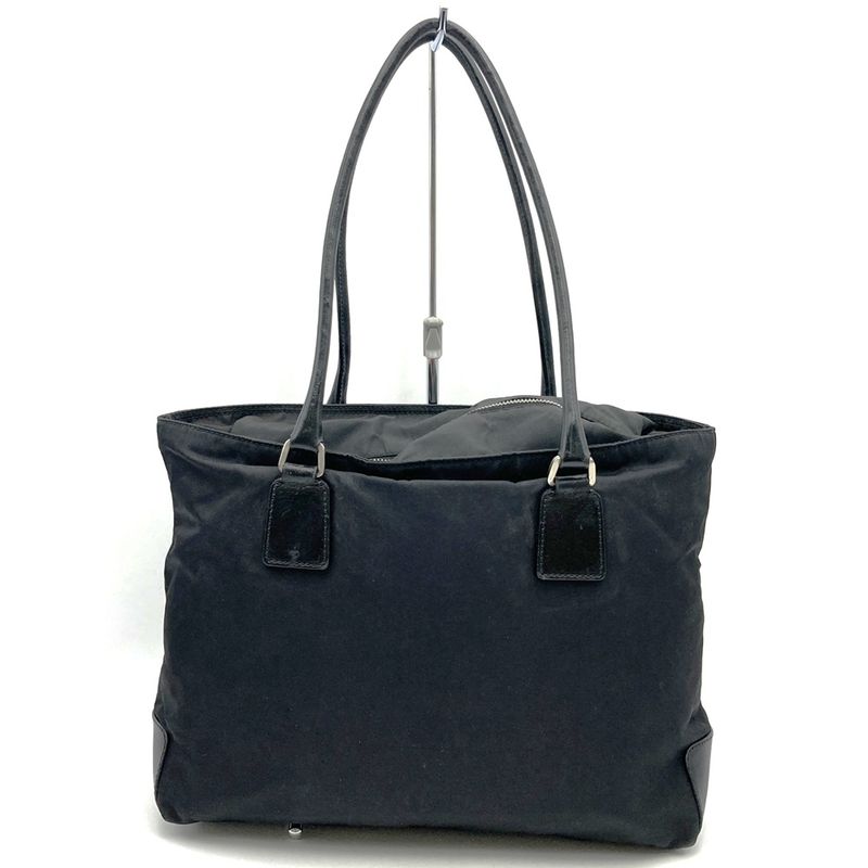 Prada Tote Bag One Shoulder Bag Nylon Black Ladies Men Simple Casual Fashion