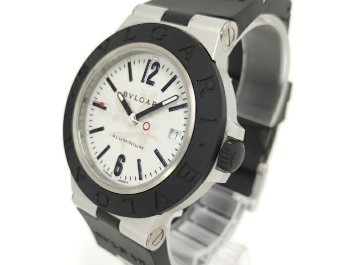 Bvlgari Aluminum Steve Aoki Limited Aluminum Automatic White Dial Rubber Black