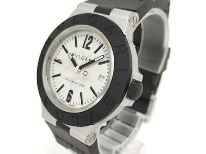 Bvlgari Aluminum Steve Aoki Limited Aluminum Automatic White Dial Rubber Black
