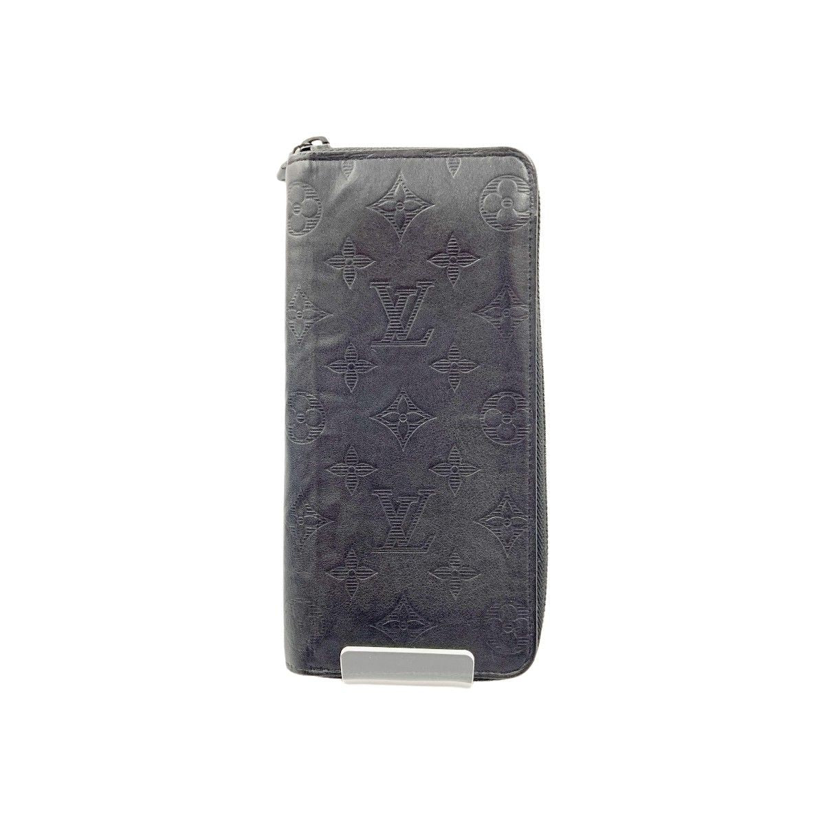 Louis Vuitton Monogram Shadow Zippy Wallet Vertical Round Zipper Long Wallet