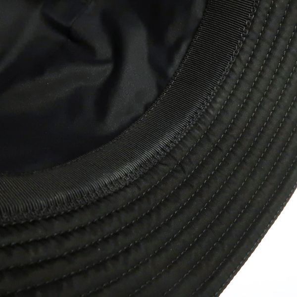 Prada Bucket Hat 1hc137 2DMI Bucket Hat Re-nylon Nylon M Size Triangle Plate