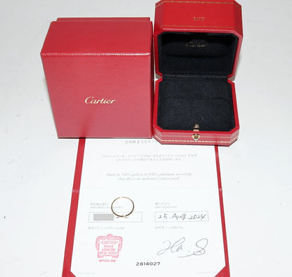Cartier Ring 18K Yellow Gold Diamond 1P (001ct) Classic Wedding Ring 1895