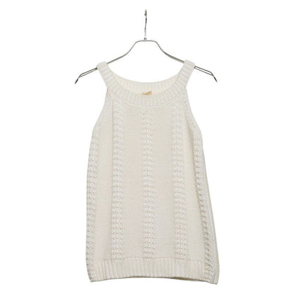 Hermes Knit Camisole Size:38 White Cotton Women Hermes