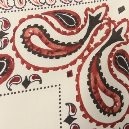 Christian Dior Scarf Silk White Red Paisley Bird Large Size Women Christian Dior