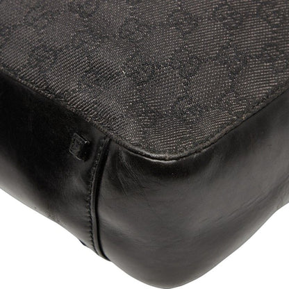 Gucci GG Canvas Tote Handbag 1019220 Black Canvas Leather Ladies Gucci