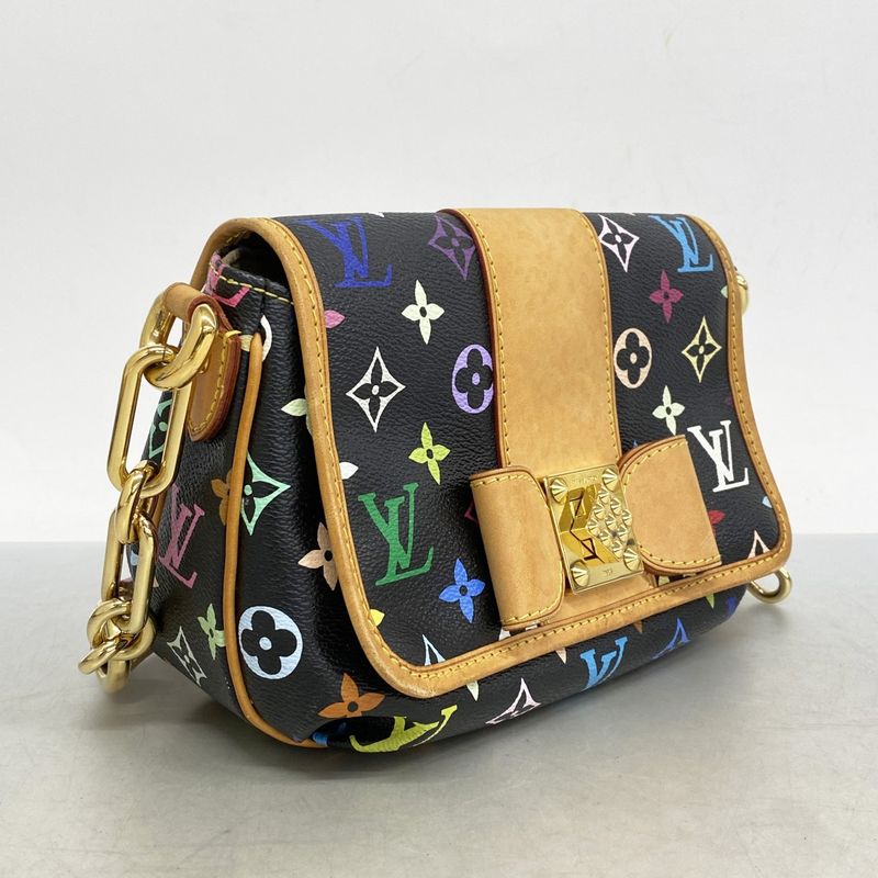 Louis Vuitton Shoulder Bag Monogram Multicolor Patti M40306 Noir Black Women